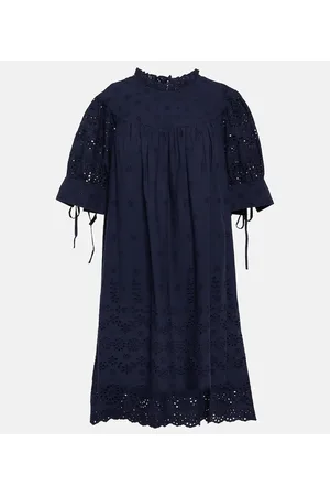 Ralph Lauren Miniabito in cotone sangallo