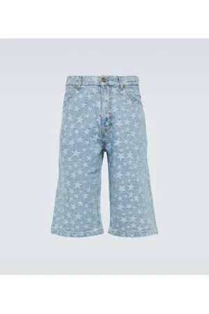 ERL Shorts di jeans jacquard