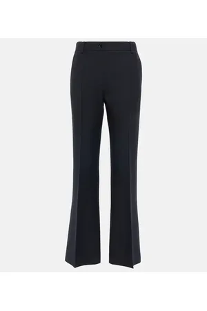 VALENTINO Pantaloni in lana e seta a vita alta