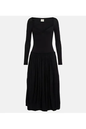 Khaite Abito midi in jersey di cotone