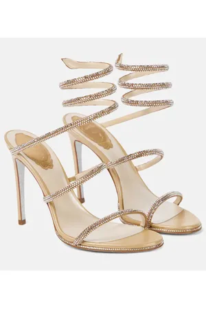 RENE CAOVILLA Sandali Cleo in pelle con cristalli