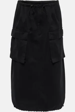 Maison Margiela Gonna midi cargo in gabardine di cotone