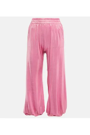 Norma Kamali Pantaloni Boyfriend in lamé
