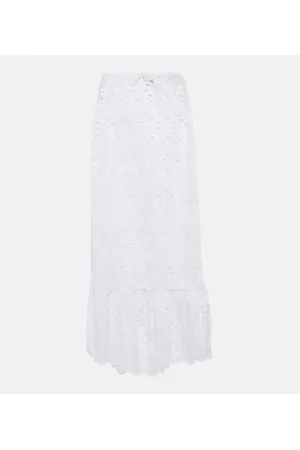 Giambattista Valli Gonna midi in cotone sangallo