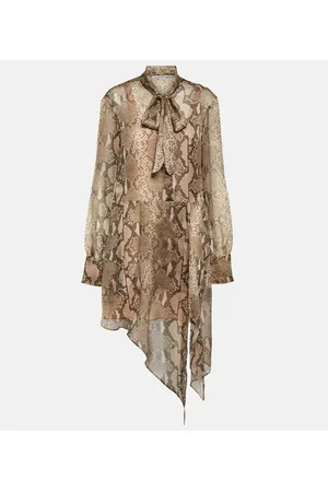 Stella McCartney Abito chemisier in chiffon di seta