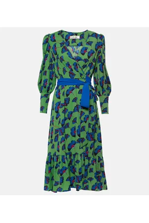 Diane von Furstenberg Abito a portafoglio Blade in crêpe