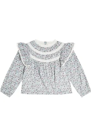 Louise Misha Top Janipa in cotone con pizzo