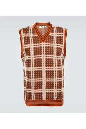 Marni Gilet in misto lana a quadri