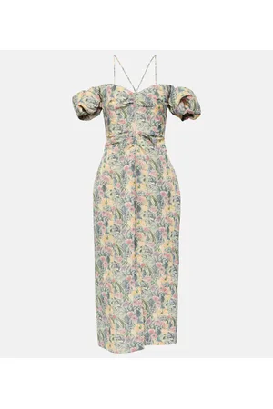 Markarian Abito midi con scollo bardot