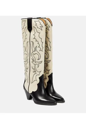 Isabel Marant Stivali texani Leila in suede e pelle