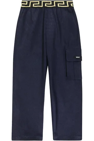 VERSACE Pantaloni regular Greca in cotone