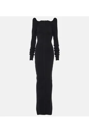 Rick Owens Abito lungo in cashmere e lana