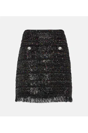 Giambattista Valli Minigonna in tweed con paillettes