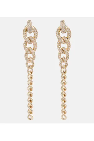 Shay Orecchini Gradual Drop Link in 18kt con diamanti