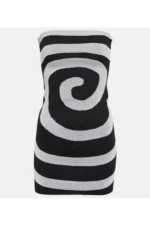 Staud Miniabito Swirl in maglia metallizzata