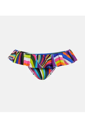 Puccini Bikini Iride con stampa e volant