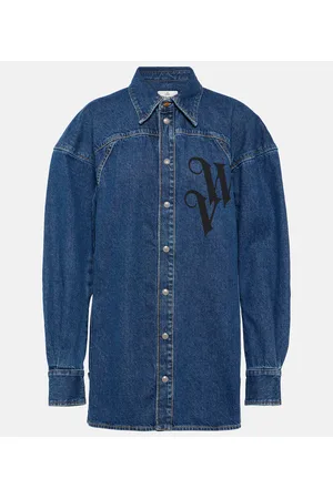 Vivienne Westwood Camicia di jeans oversize con logo