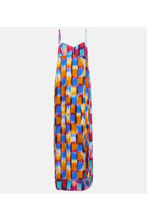 DRIES VAN NOTEN Abito lungo con stampa