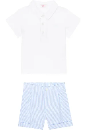 Il gufo Baby - Set di polo e shorts in cotone