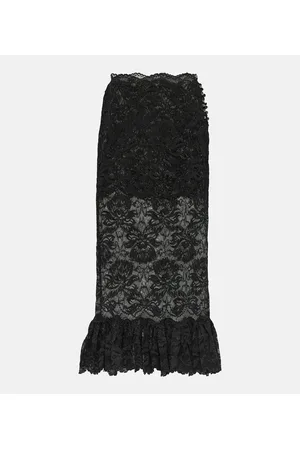 Paco rabanne Gonna midi in pizzo