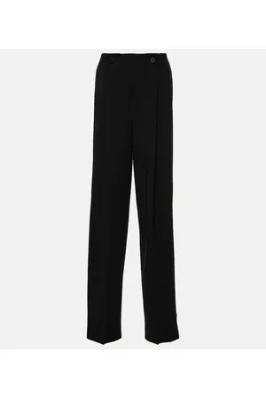 Max Mara Pantaloni Amedea in cady a gamba larga