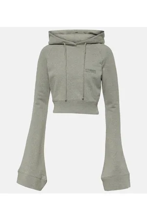 Vetements Felpa cropped in jersey di misto cotone