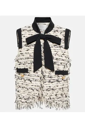 Giambattista Valli Giacca in tweed con frange