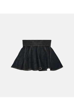 Alaïa Alaïa Cintura in denim con peplo