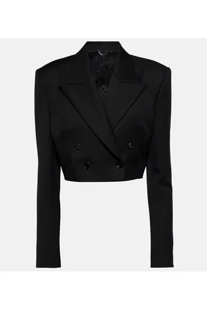MAGDA BUTRYM Blazer doppiopetto cropped in lana