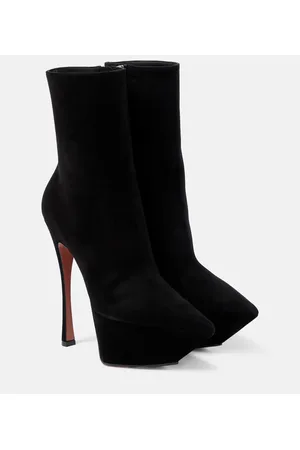 Amina Muaddi Stivaletti Yigit 150 in suede