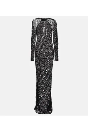 COPERNI Abito lungo in crochet con paillettes