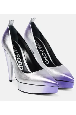 Tom Ford Pumps in pelle metallizzata con plateau