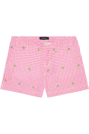 Ralph Lauren Shorts in cotone a quadri con ricamo