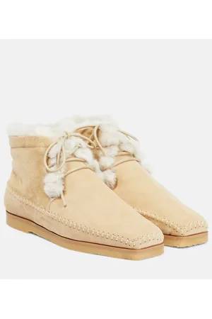 Totême Stivaletti in suede e shearling