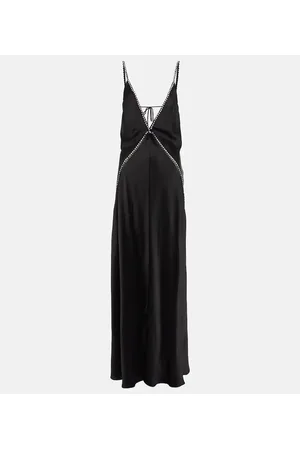 Stella McCartney Abito lungo decorato con cristalli