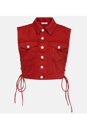 Alaïa Alaïa Gilet cropped in cotone