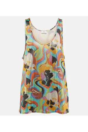 Etro Tank top con scollo rotondo e stampa