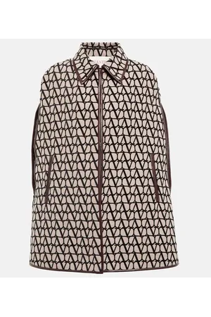 VALENTINO Mantella Toile Iconographe con pelle