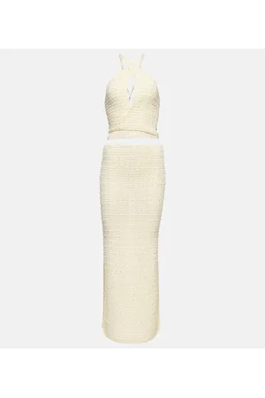 AYA MUSE Abito lungo Veluti in crochet con perline