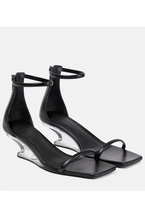 Rick Owens Sandali in pelle con zeppa