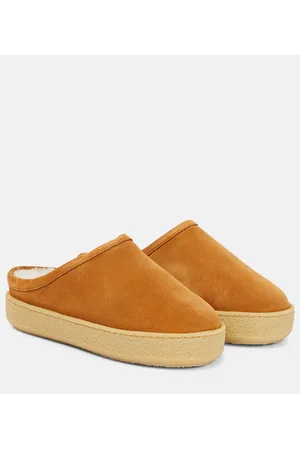 Isabel Marant Slippers Fozee in suede e shearling