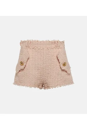 Balmain Shorts in tweed a vita alta