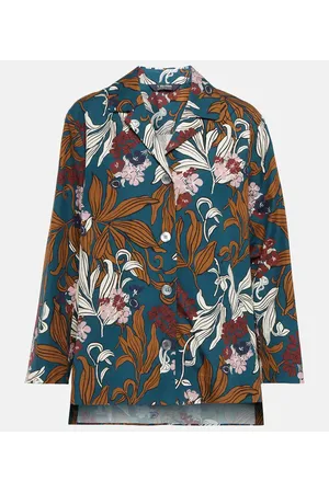 Max Mara Camicia Fauna in popeline con stampa