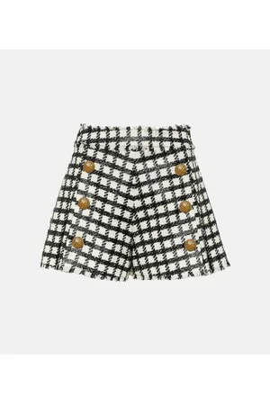 Balmain Shorts in misto lana a quadri