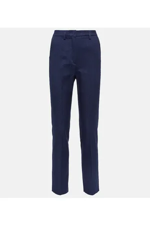 Etro Pantaloni slim a vita alta in cotone