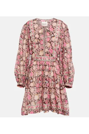 Marant Etoile Miniabito Gilinesia in cotone a fiori
