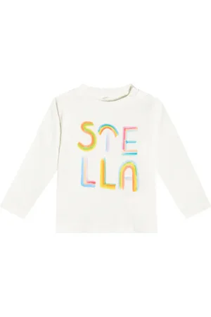 Stella McCartney T-shirt in jersey di cotone con logo