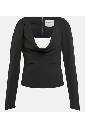 Roland Mouret Top in cady con scollo bardot