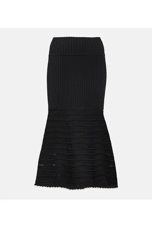 Victoria Beckham Gonna midi smerlata a vita alta