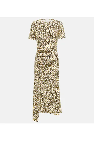 Paco rabanne Abito midi in jersey con stampa